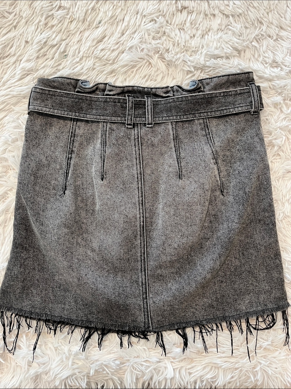 We The Free Free People East of Eden Denim Miniskirt in Black 28 - Picture 7 of 10